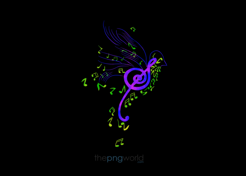 Tattoo of Musical Notes Musical notes,bird,beats,composition,art,decoration,abstraction,bright,colorful,cheerful,style,trendy,tattoo design,bass,musician,modern,clef,graphic,gclef,musical keys,sign